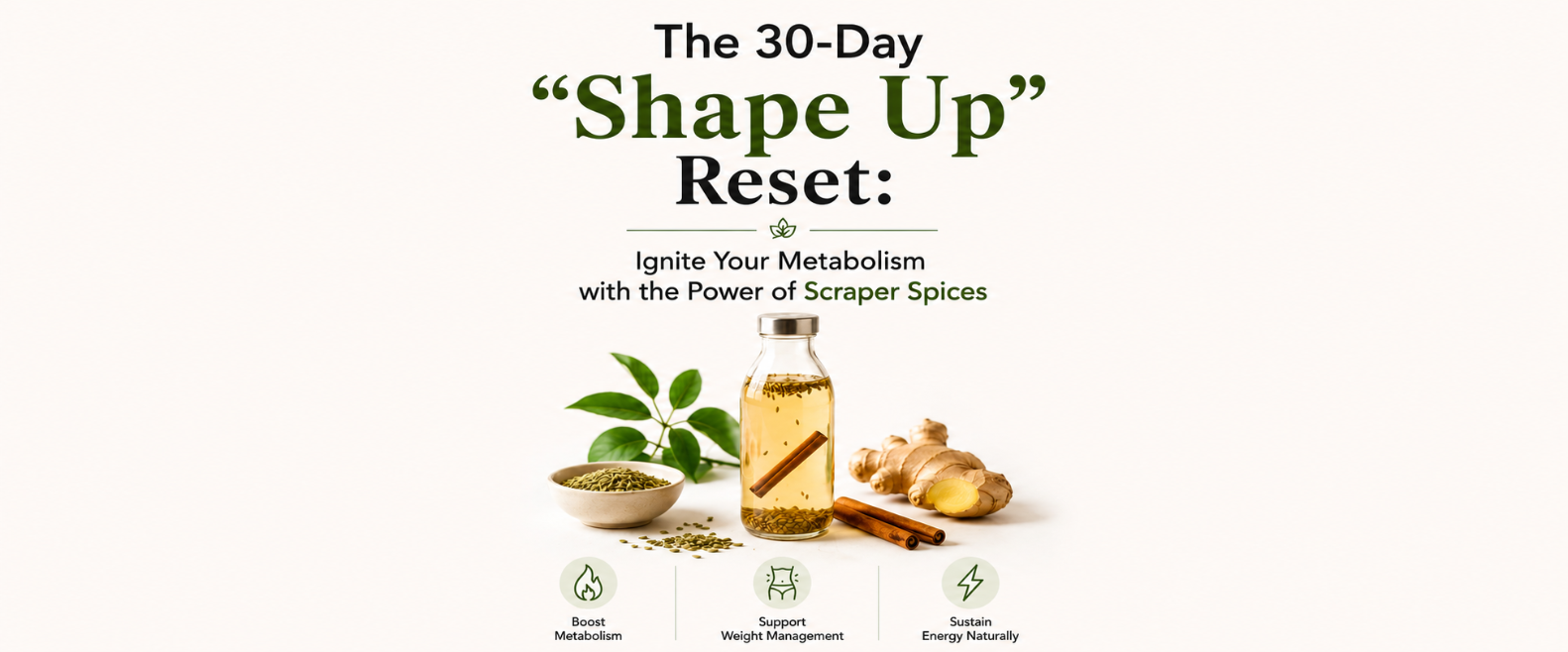 The 30-Day "Shape Up" Reset: Ignite Your Metabolism with the Power of Scraper Spices