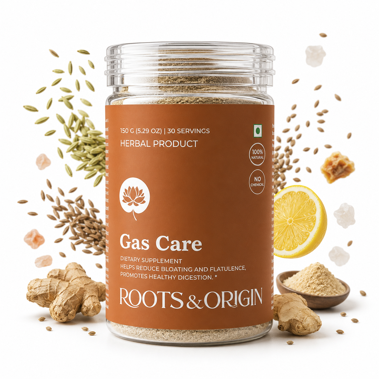 Gas Care Wellness Blend - Daily Companion for Smooth Digestion, Internal Balance and Reduce Bloating