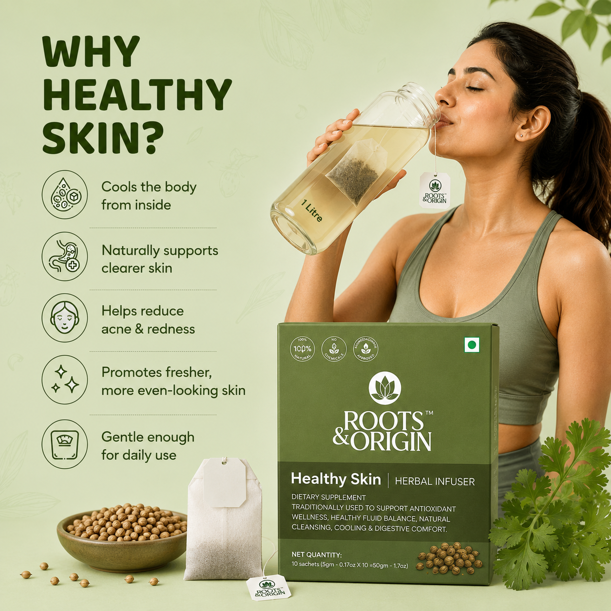 Healthy Skin Herbal Infuser — Drink for Clear Skin from Inside