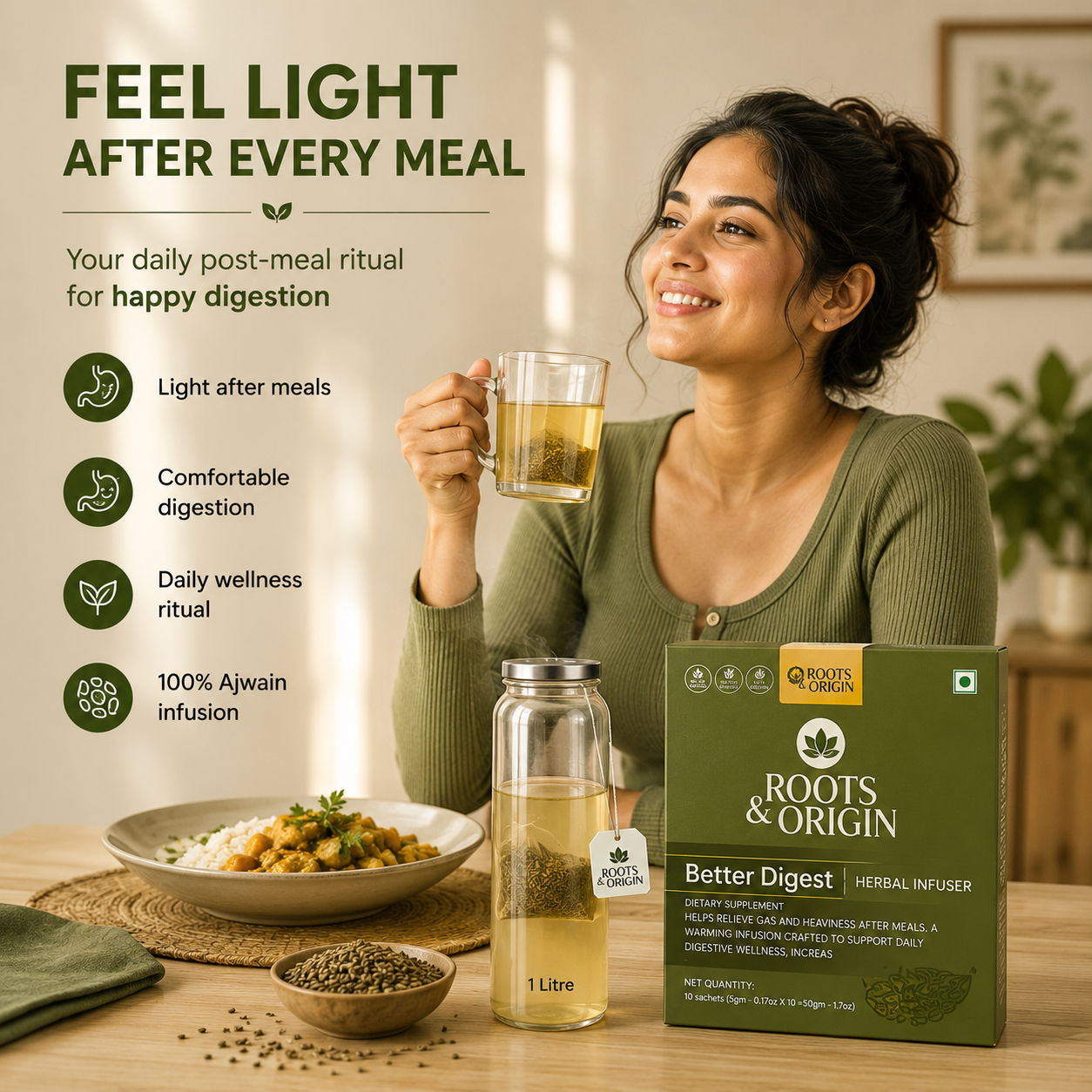 Better Digest Herbal Infuser — Drink to Support Post-Meal Heaviness & Gas