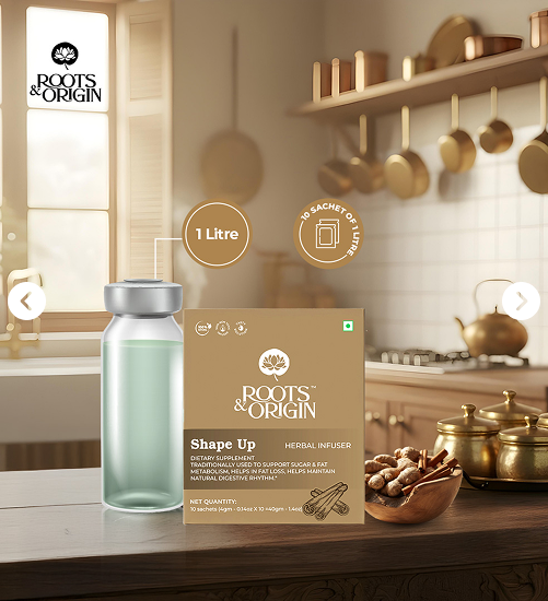Shape Up Herbal Infuser — Ginger & Cinnamon Drink for Metabolism & Weight Support
