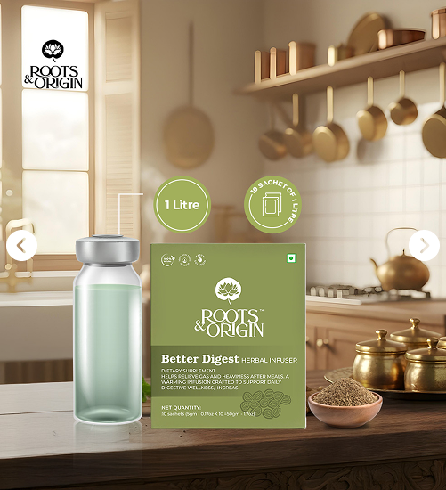Better Digest Herbal Infuser — Drink for Post-Meal Digestion & Gas Relief
