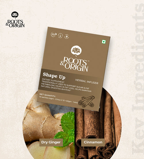 Shape Up Herbal Infuser — Ginger & Cinnamon Drink for Metabolism & Weight Support