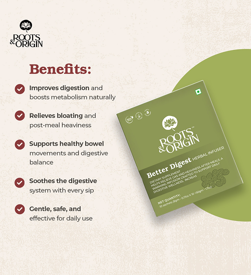Better Digest Herbal Infuser — Drink for Post-Meal Digestion & Gas Relief